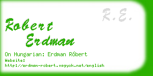 robert erdman business card